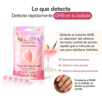Sticker Night Nail para probar tu bebida