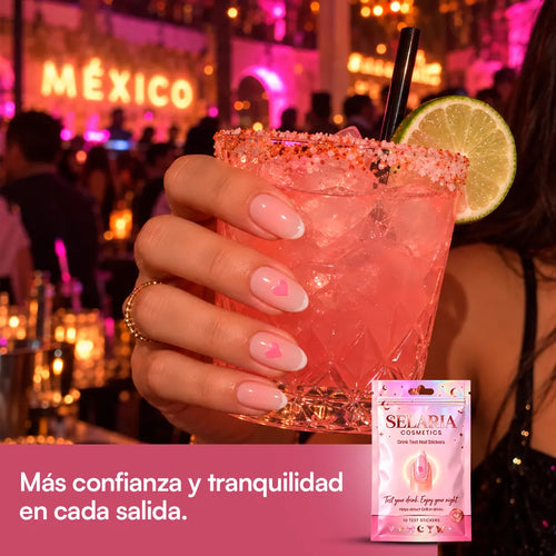 Sticker Night Nail para probar tu bebida