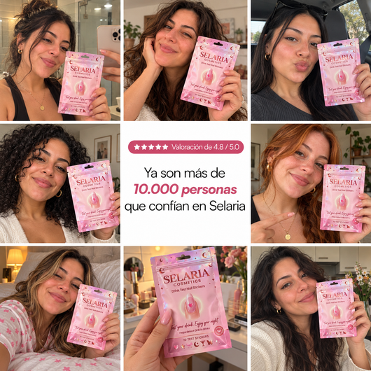Sticker Night Nail para probar tu bebida